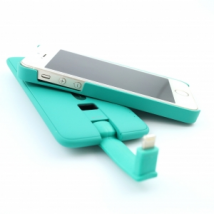 [955] Power Bank 3000mAh. Pie Lepow แถม เคส iPhone5 Pie Lepow *Set คู่ ประกบเข้ากันได้ สีฟ้า